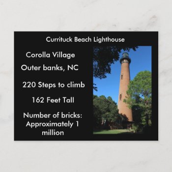 Currituck Beach  Lighthouse Postcard by forgetmenotphotos at Zazzle