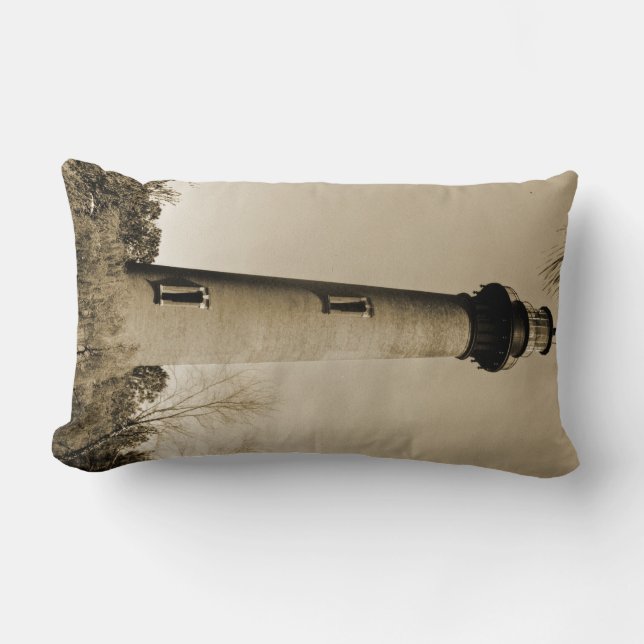Currituck Lighthouse Lumbar Pillow (Front)