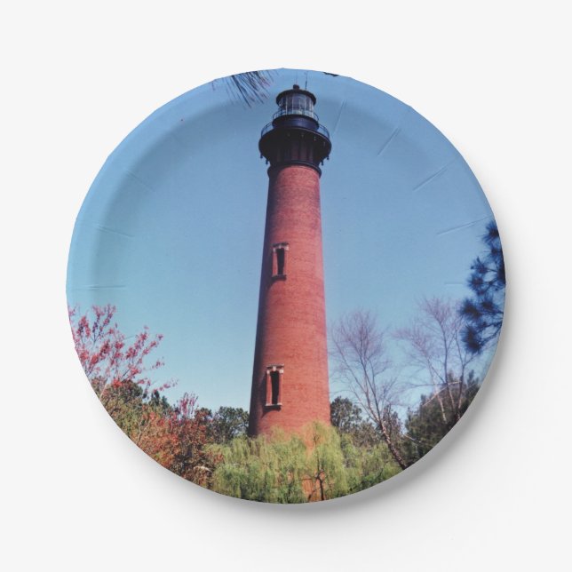 Currituck Lighthouse Paper Plates (Front)