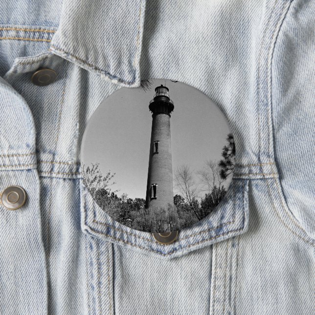 Currituck Lighthouse Pinback Button (In Situ)