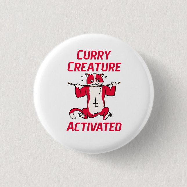 Curry Creature Activated Curry Lover Button (Front)