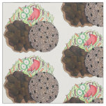 Curry Goat Rice and Peas Jamaican Caribbean Food Fabric