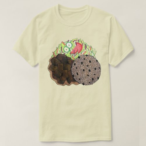 Curry Goat Rice and Peas Jamaican Caribbean Food T_Shirt