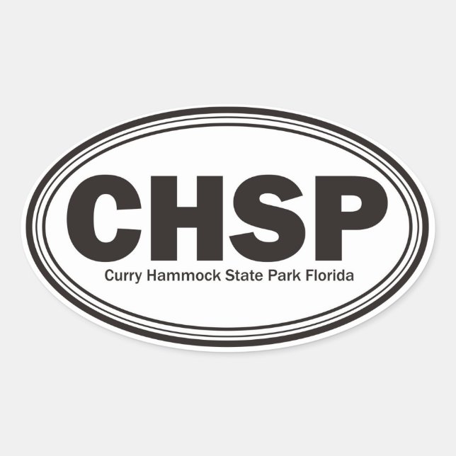 Curry Hammock State Park Oval Sticker (Front)