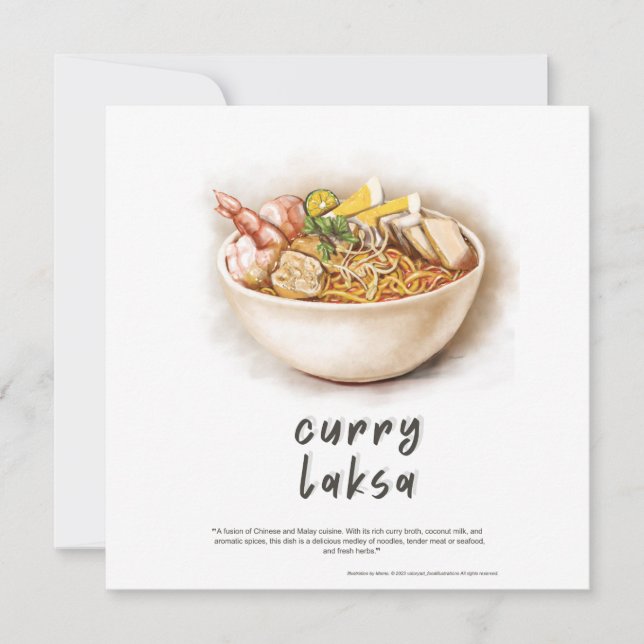 Curry Laksa Malaysia Postcard (Front)