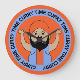 Curry Lover Indian Cousin Corry Cook Foodies Large Clock