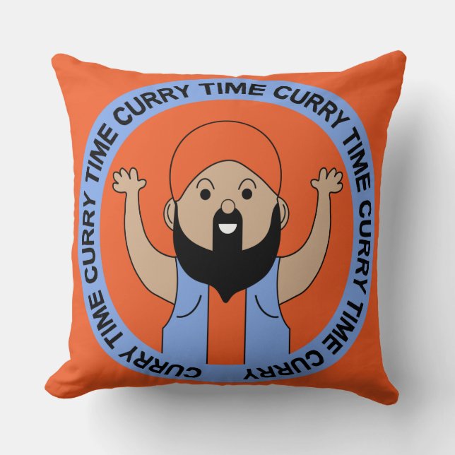 Curry Lover | Indian Cousin | Corry Cook | Foodies Throw Pillow (Front)