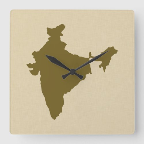 Curry Spice Moods India Square Wall Clock