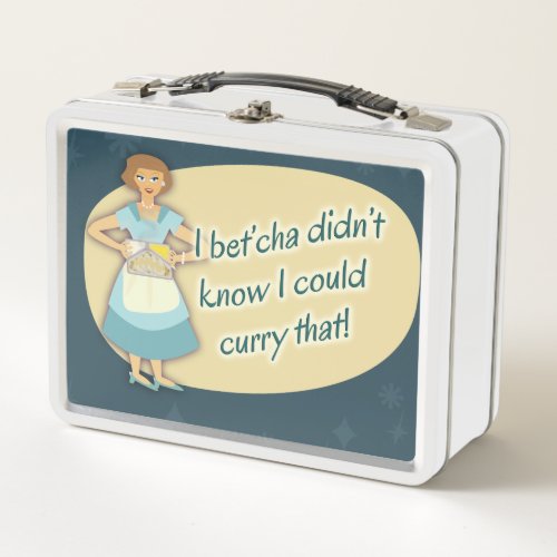 Curry That Snarky Housewife Vintage Vibe Metal Lunch Box