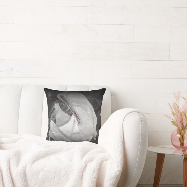 Cursed by Beauty Throw Pillow (Couch)