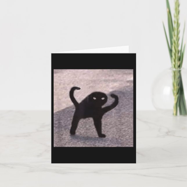 Cursed Cat Memes Cursed Cat Angry As Good Meme  Card (Front)