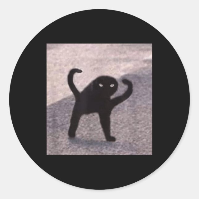 Cursed Cat Memes Cursed Cat Angry As Good Meme  Classic Round Sticker (Front)