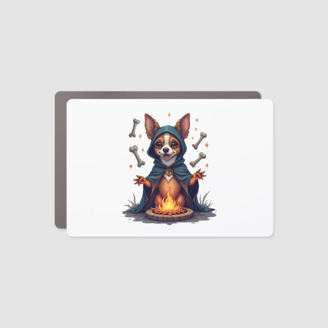 Cursed Chihuahua Ritual Dog Car Magnet (Front)