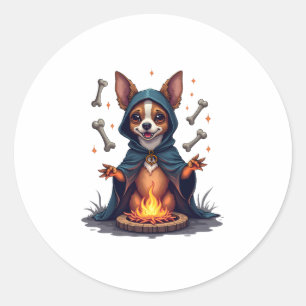 Cursed Chihuahua Ritual Dog Classic Round Sticker