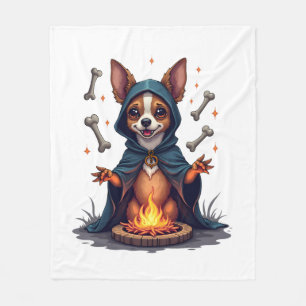 Cursed Chihuahua Ritual Dog Fleece Blanket