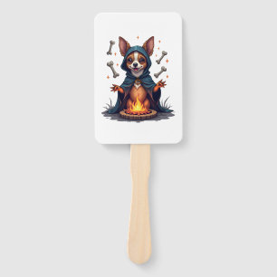 Cursed Chihuahua Ritual Dog Hand Fan