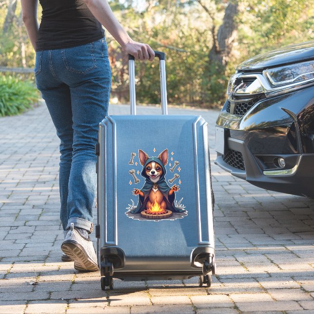 Cursed Chihuahua Ritual Dog Sticker (Suitcase Insitu)