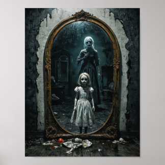 Cursed child in a demoniac mirror poster