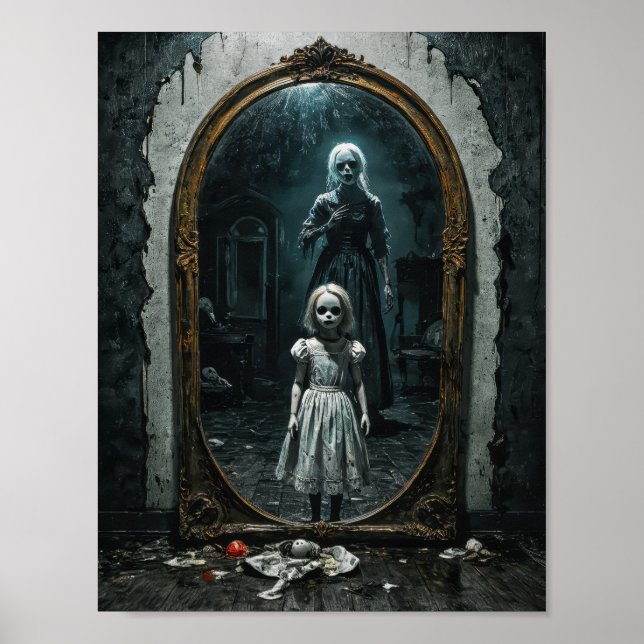 Cursed child in a demoniac mirror poster (Front)