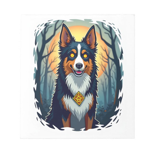 Cursed Collie Crawl Notepad (Front)