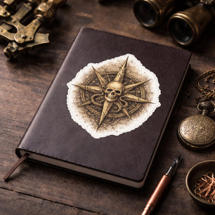 Cursed Compass Sigil Pirate Sticker