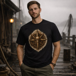 Cursed Compass Sigil Pirate T-Shirt