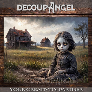 Cursed Girl in an Abandoned Yard Tissue Paper