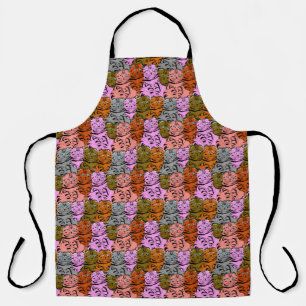 Cursed Pictures of Cats Animal Art Stupid Looking Apron