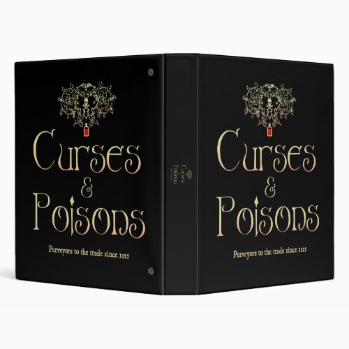 Curses and Poisons 3 Ring Binder