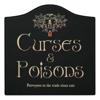 Curses and Poisons Door Sign