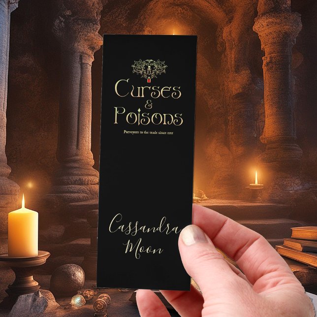 Curses and Poisons Personalized Bookmarks (Creator Uploaded)