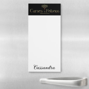 Curses and Poisons Personalized Magnetic Notepad