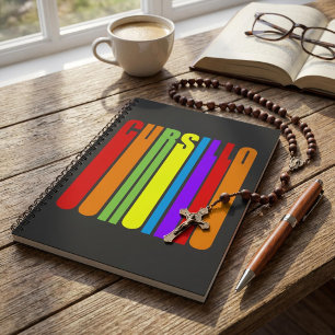 Cursillo Colorful Elongated Text Christian Faith Notebook