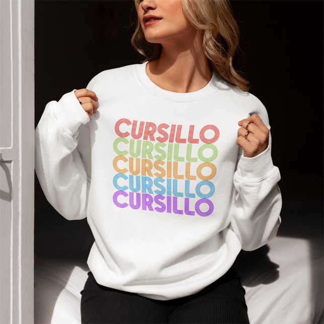 Cursillo Colorful Stacked Rainbow DeColores Sweatshirt (Creator Uploaded)