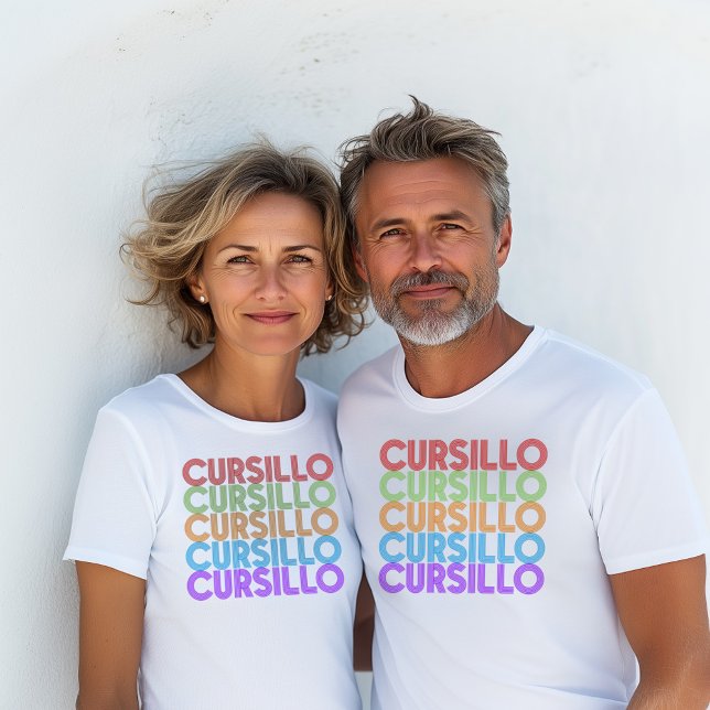 Cursillo Colorful Stacked Rainbow DeColores T-Shirt (Creator Uploaded)