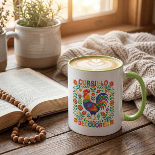 Cursillo DeColores Spanish Folk Art Rooster Mug