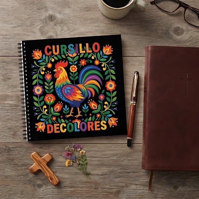 Cursillo DeColores Spanish Folk Art Rooster Notebook (Creator Uploaded)