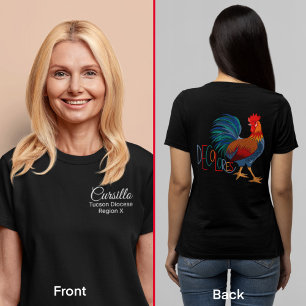 Cursillo Decolores with Diocese & Region on Pocket T-Shirt