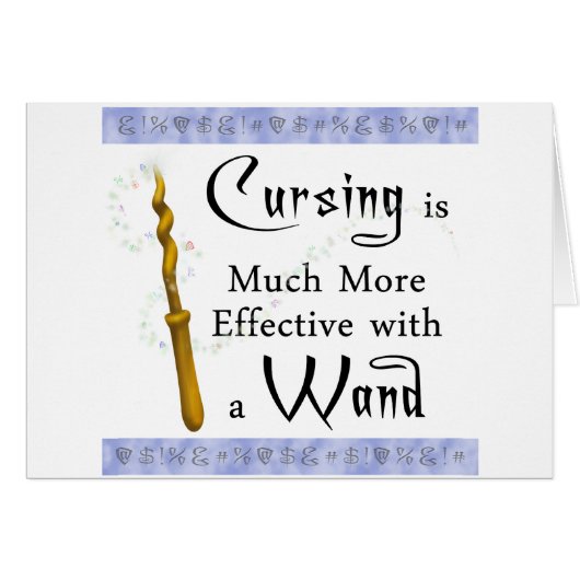 cursing is more effective with a wand cards (Front Horizontal)