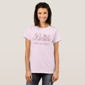 Cursive Bride Pink Melange Ringer T-Shirt (Front Full)