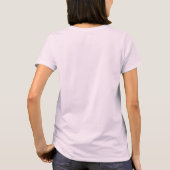 Cursive Bride Pink Melange Ringer T-Shirt (Back)