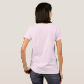 Cursive Bride Pink Melange Ringer T-Shirt (Back Full)