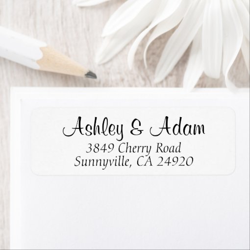 Cursive Elegance - Wedding Return Address Labels | Zazzle