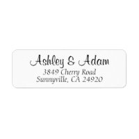 Cursive Elegance - Wedding Return Address Labels