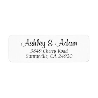 Cursive Elegance - Wedding Return Address Labels