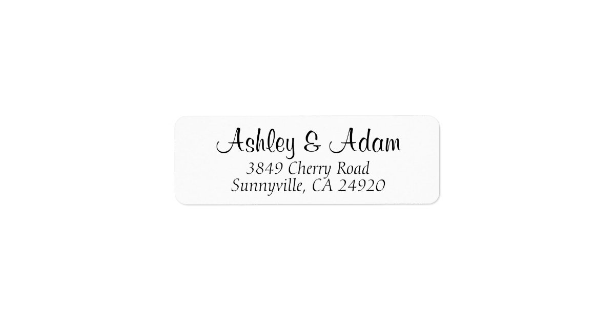 Cursive Elegance - Wedding Return Address Labels | Zazzle