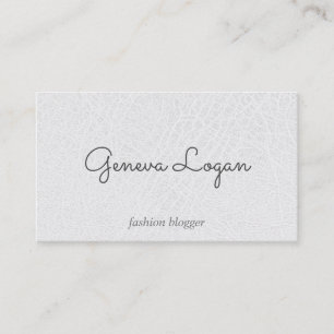 Cursive Font   Faux Leather   High Fashion Business Card