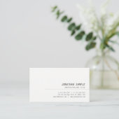 Cursive Italic Font Simple Professional Modern Business Card (Standing Front)