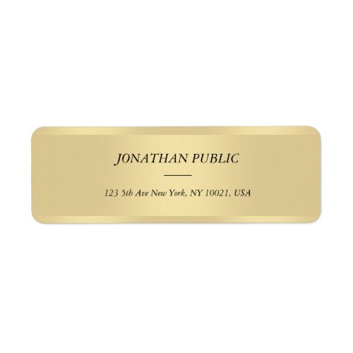 Cursive Italic Text Font Gold Template Modern Cool Label
