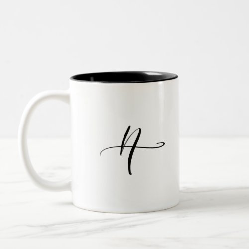 Cursive Letter AMug Two_Tone Coffee Mug